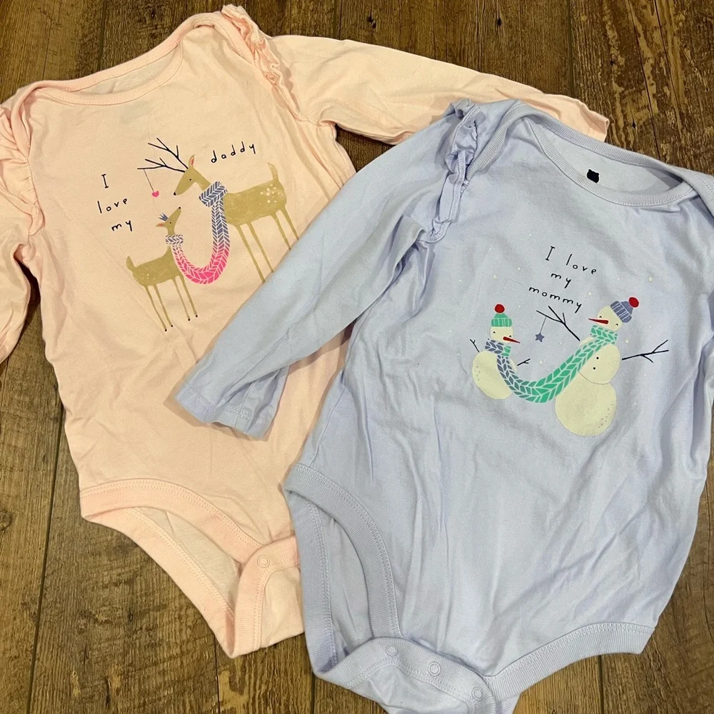 Set of Two Baby Gap Long Sleeve Onesies, 18-24 months